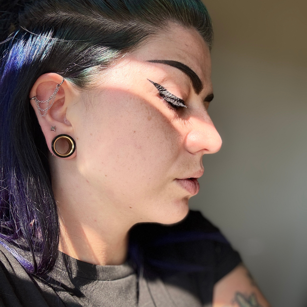 PunkPlugs Dual-Color Flate-Flared Ear Tunnels