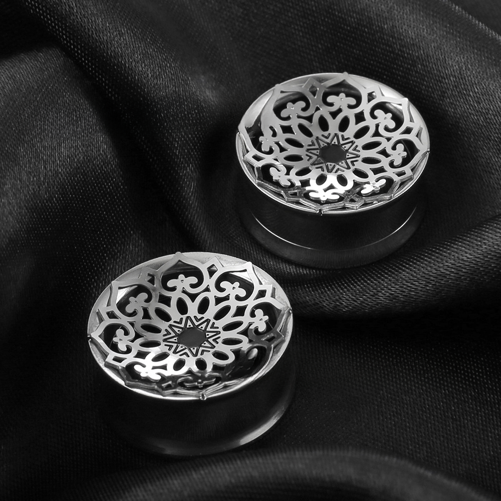 PunkPlugs Bouquet Hollow Mandala Ear Tunnels