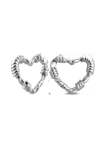 PunkPlugs Heart-Shape Knots Ear Hangers