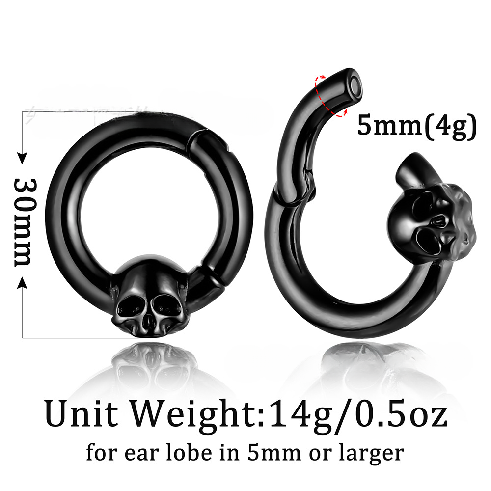 PunkPlugs Skull Magnet Ear Hangers