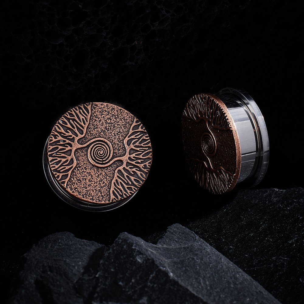 Clearance! Punk Plugs Tree Of Life Ear Gauges Plugs