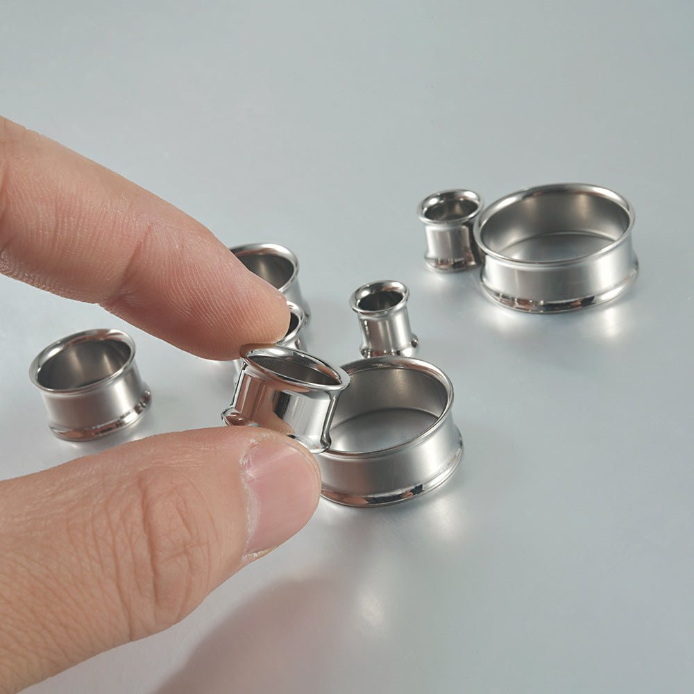 PunkPlugs Double-Flared Titanium Ear Tunnels