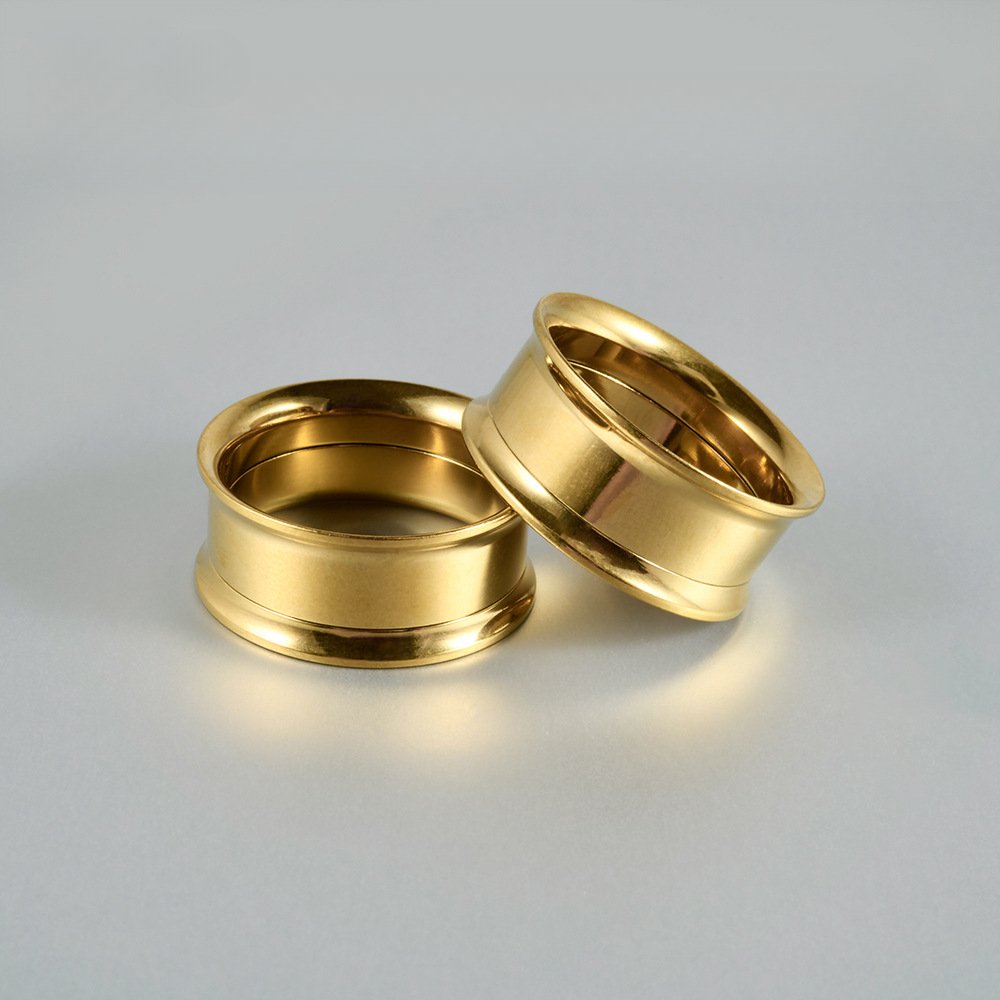 Double-Flared Titanium Threaded Ear Tunnels