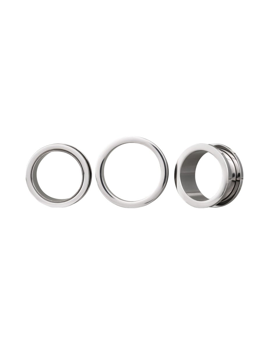 Flat-Flared Titanium Threaded Ear Tunnels