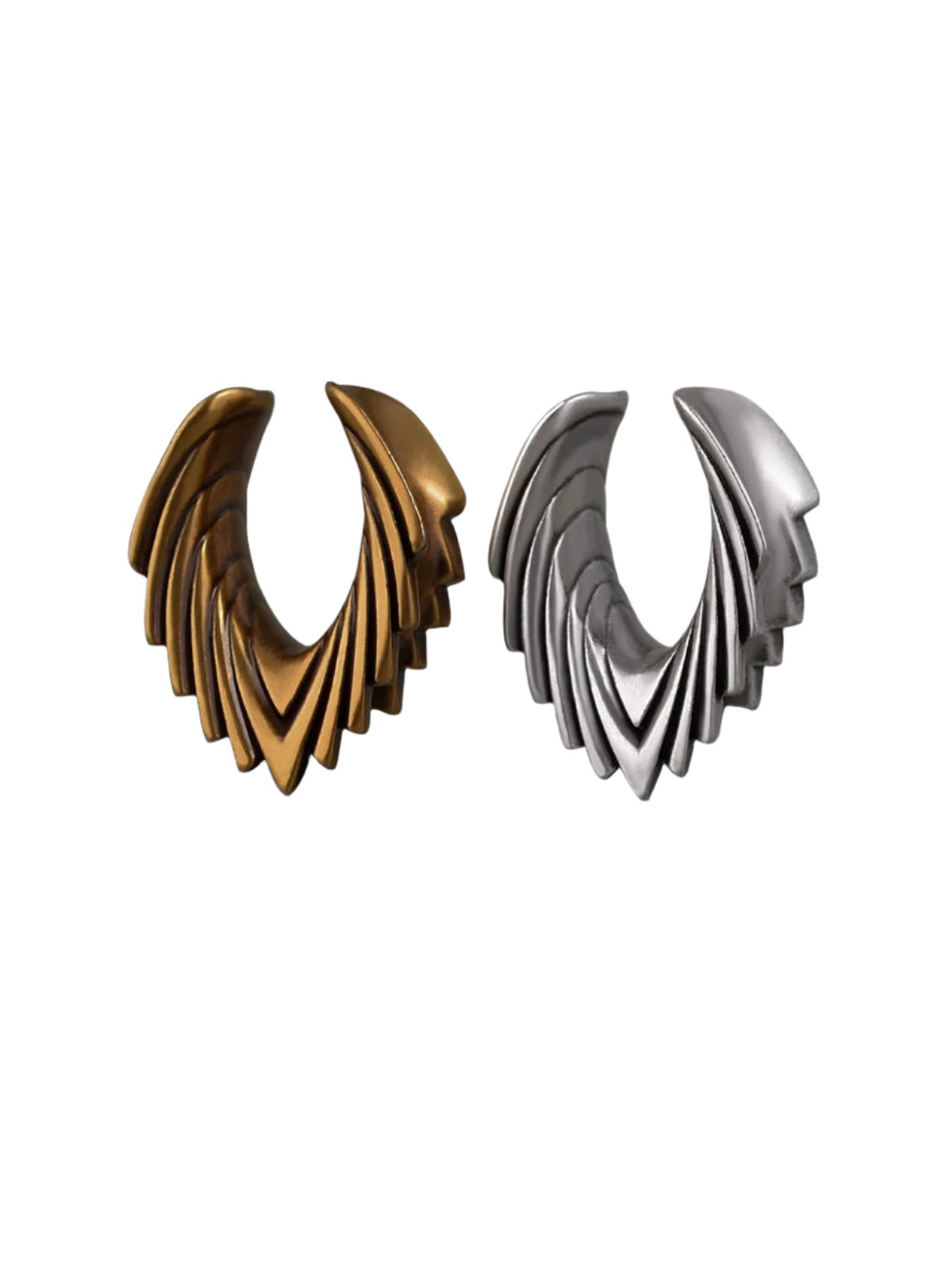 PunkPlugs Angel Wings Streamline Copper Ear Saddles Tunnels