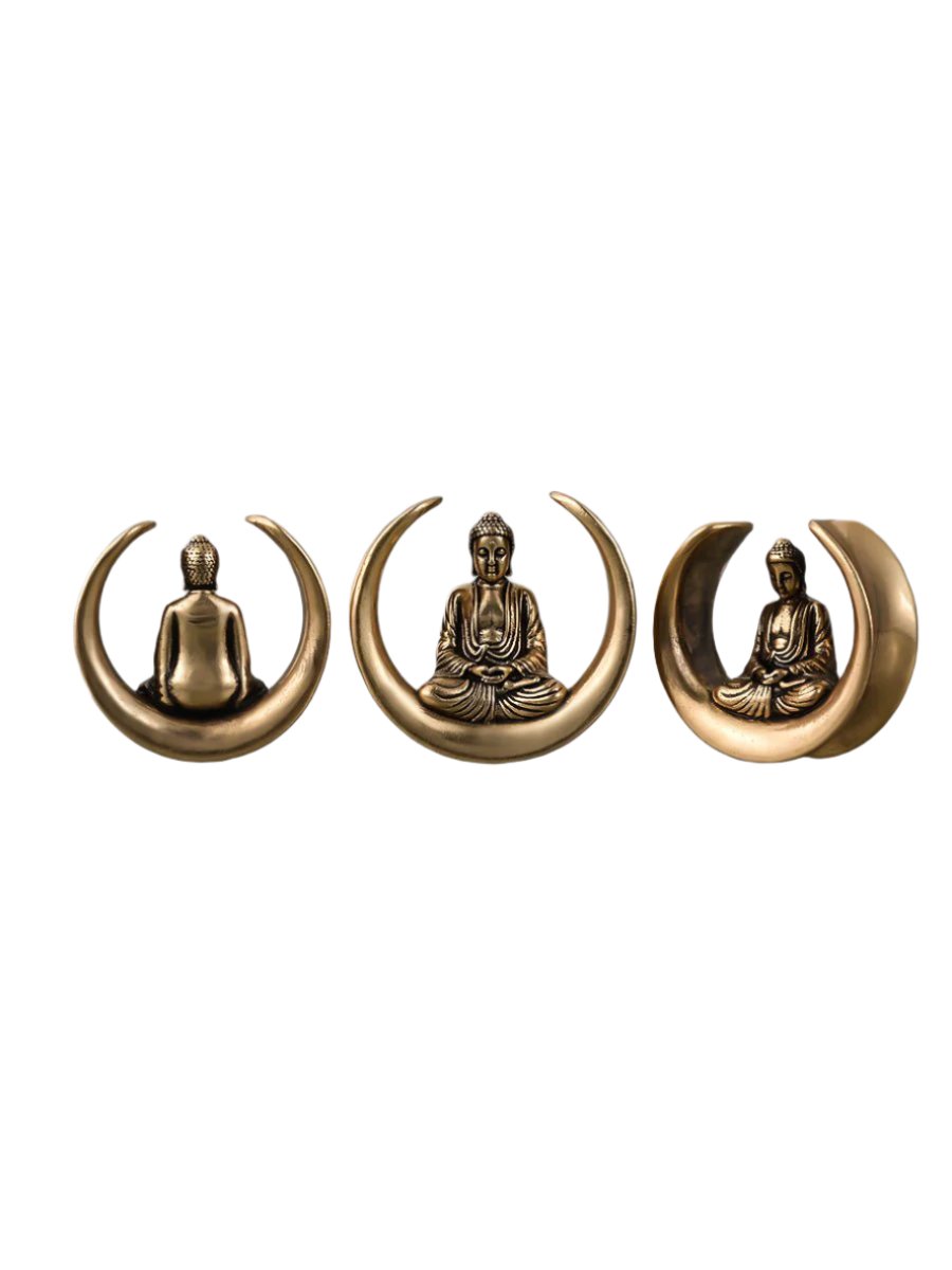 PunkPlugs Buddha Design Copper Ear Tunnels