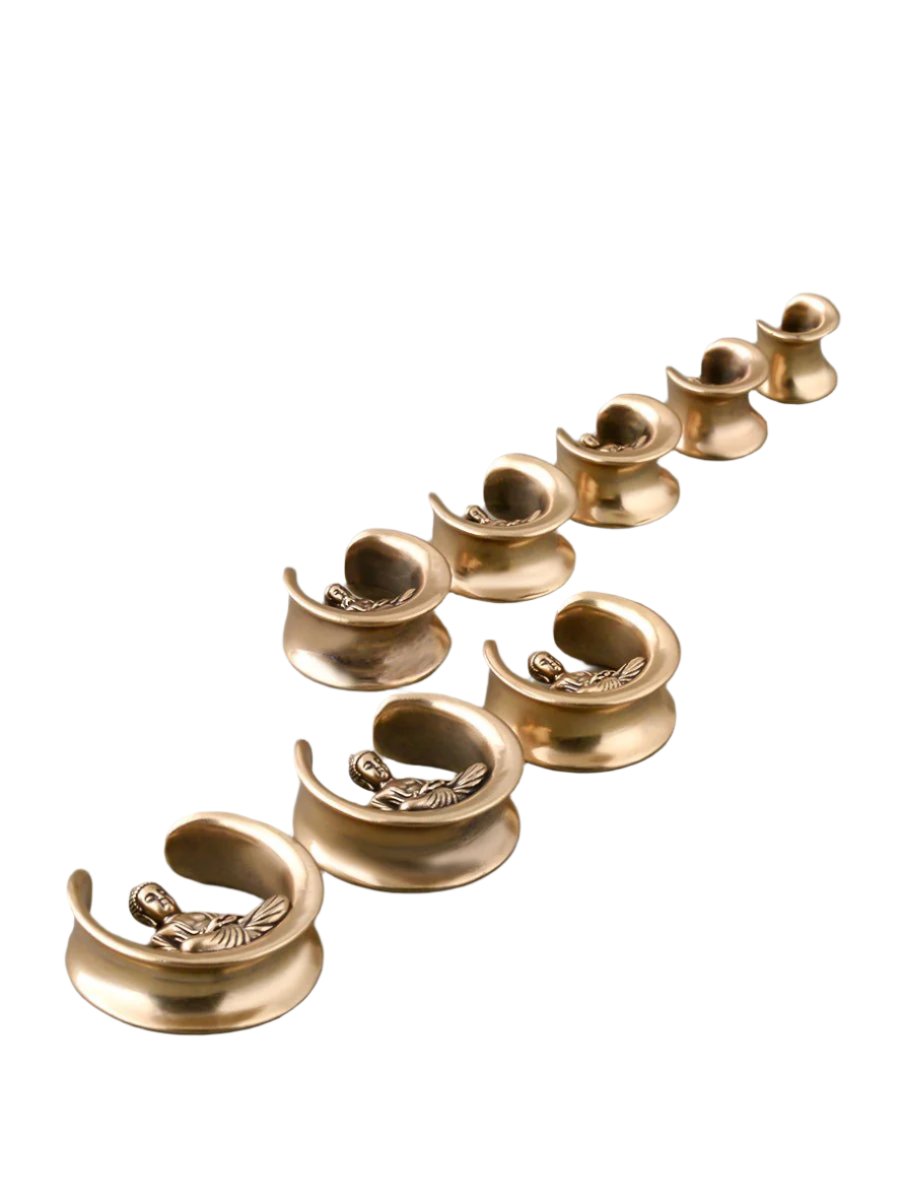 PunkPlugs Buddha Design Copper Ear Tunnels