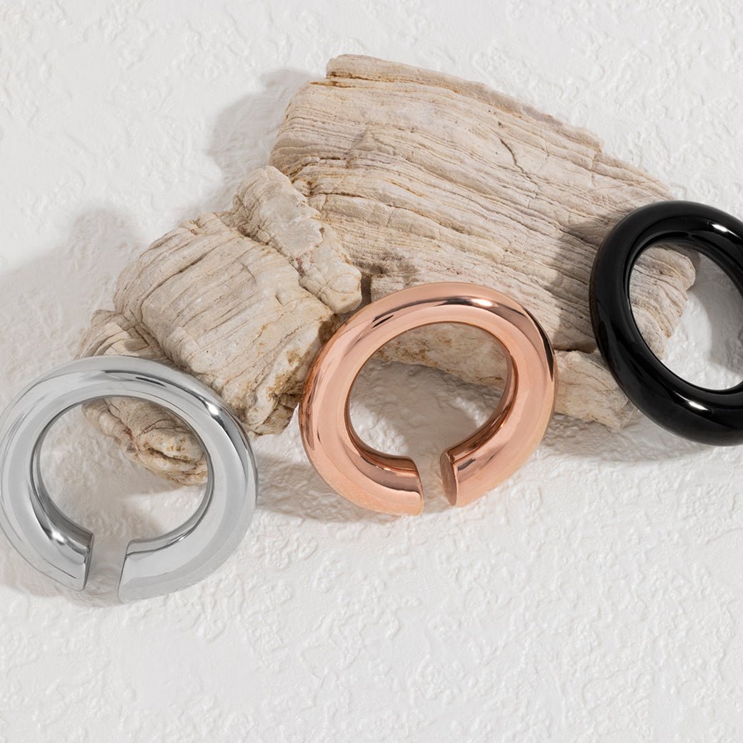 PunkPlugs Circle Stainless Ear Hangers (Weights)