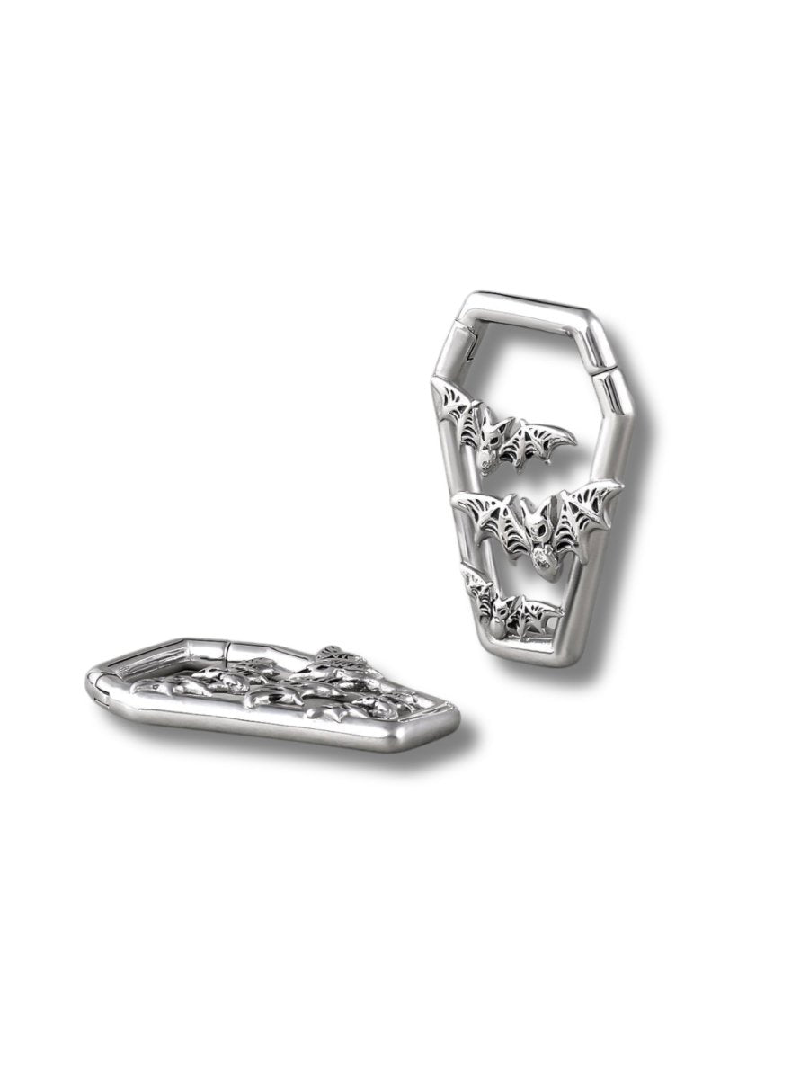 PunkPlugs Dancing Bats Coffin Ear Weights and Hangers