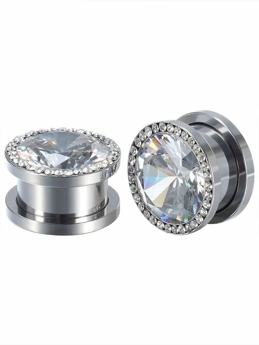 PunkPlugs Dazzling Convex Threaded Ear Plugs