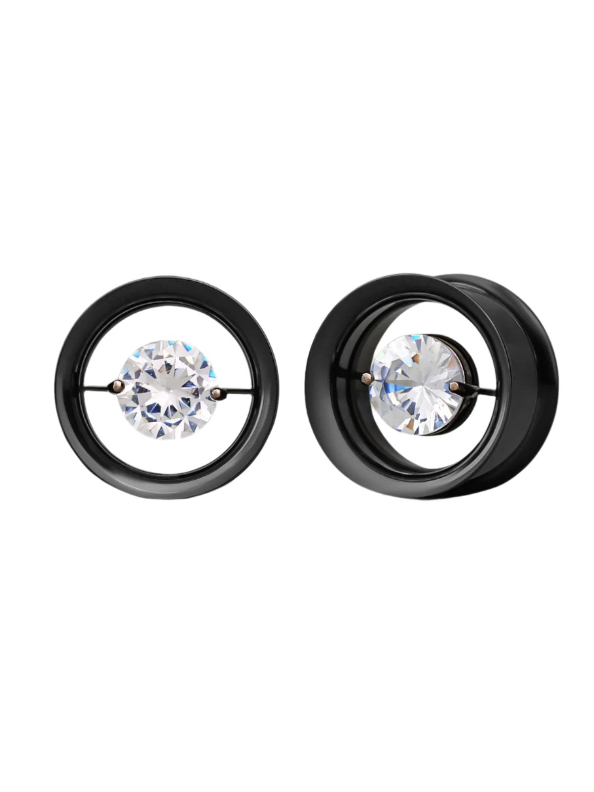 PunkPlugs Diamond Embedded Ear Tunnels