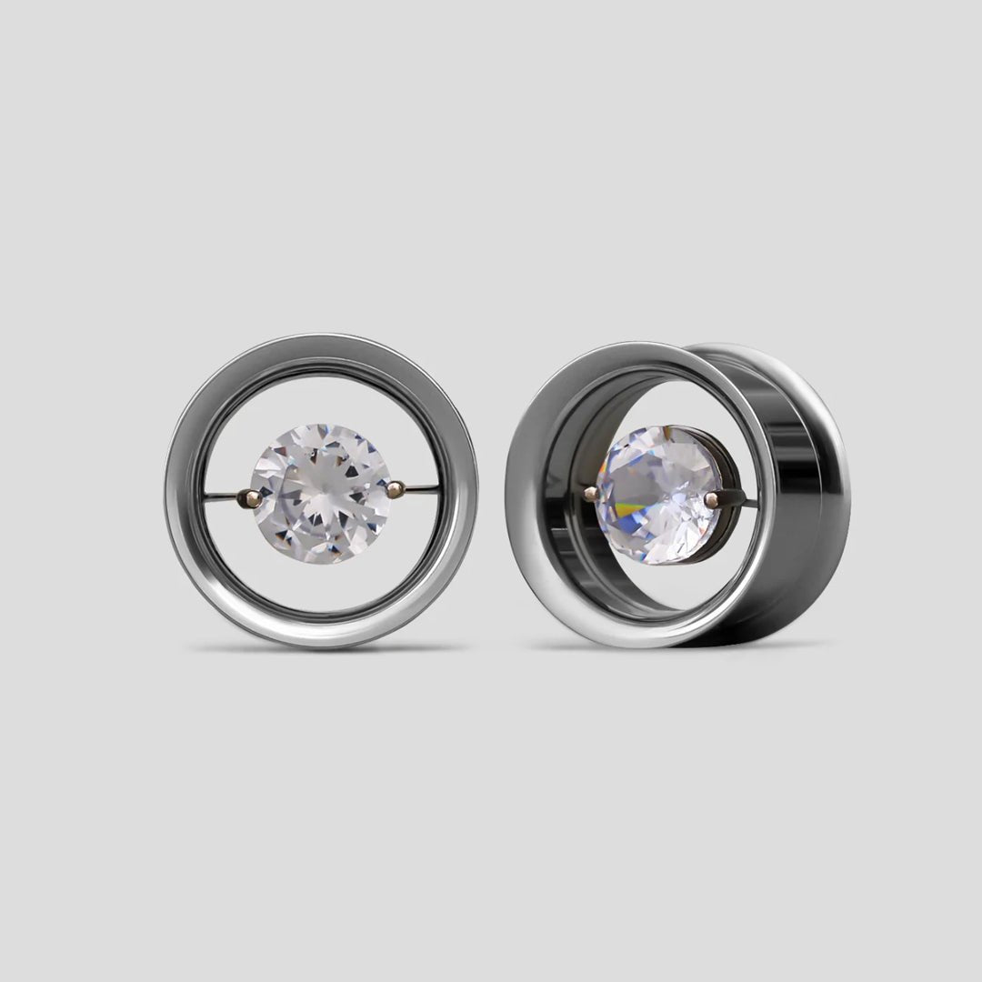 PunkPlugs Diamond Embedded Ear Tunnels