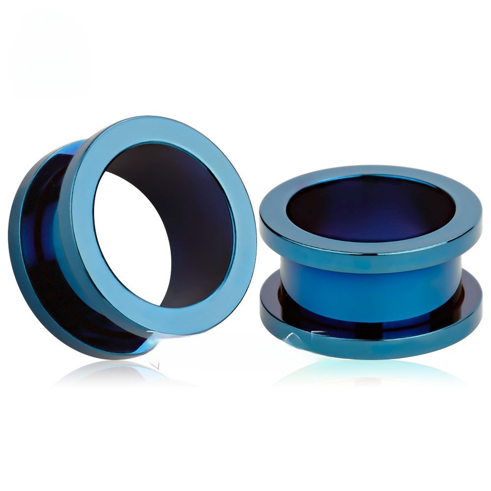 Flat-Flared Threaded Ear Tunnels Petite & Large Size