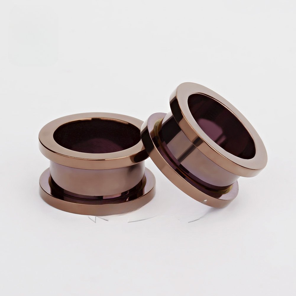 Flat-Flared Threaded Ear Tunnels Petite & Large Size