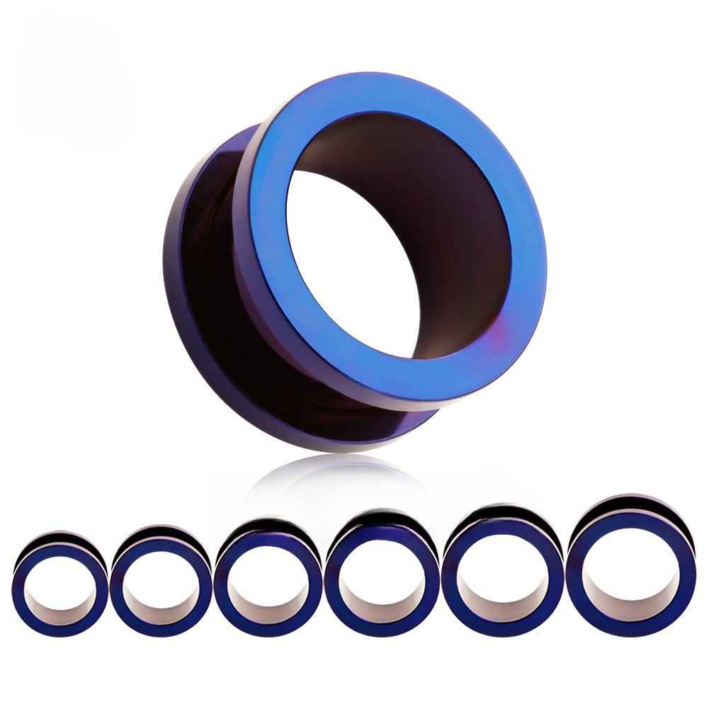 Flat-Flared Threaded Ear Tunnels Petite & Large Size