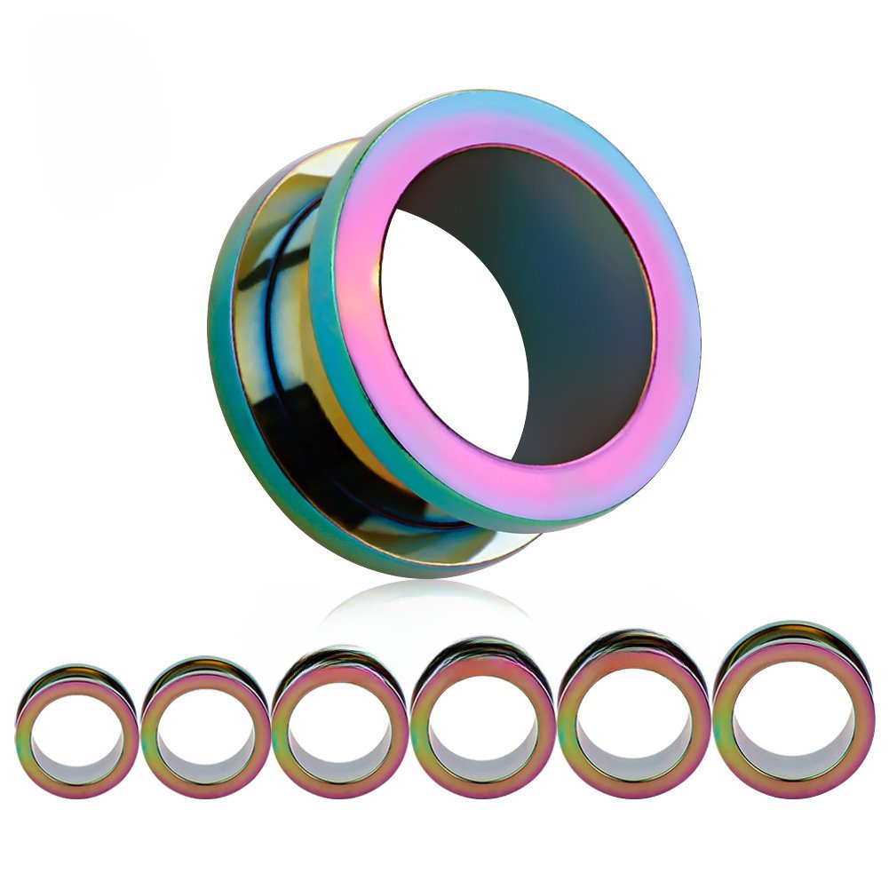 Flat-Flared Threaded Ear Tunnels Petite & Large Size