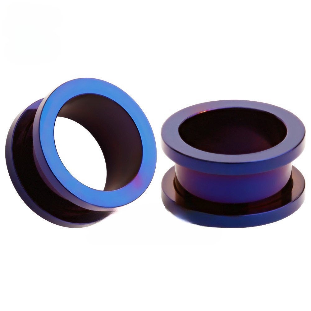 Flat-Flared Threaded Ear Tunnels Petite & Large Size