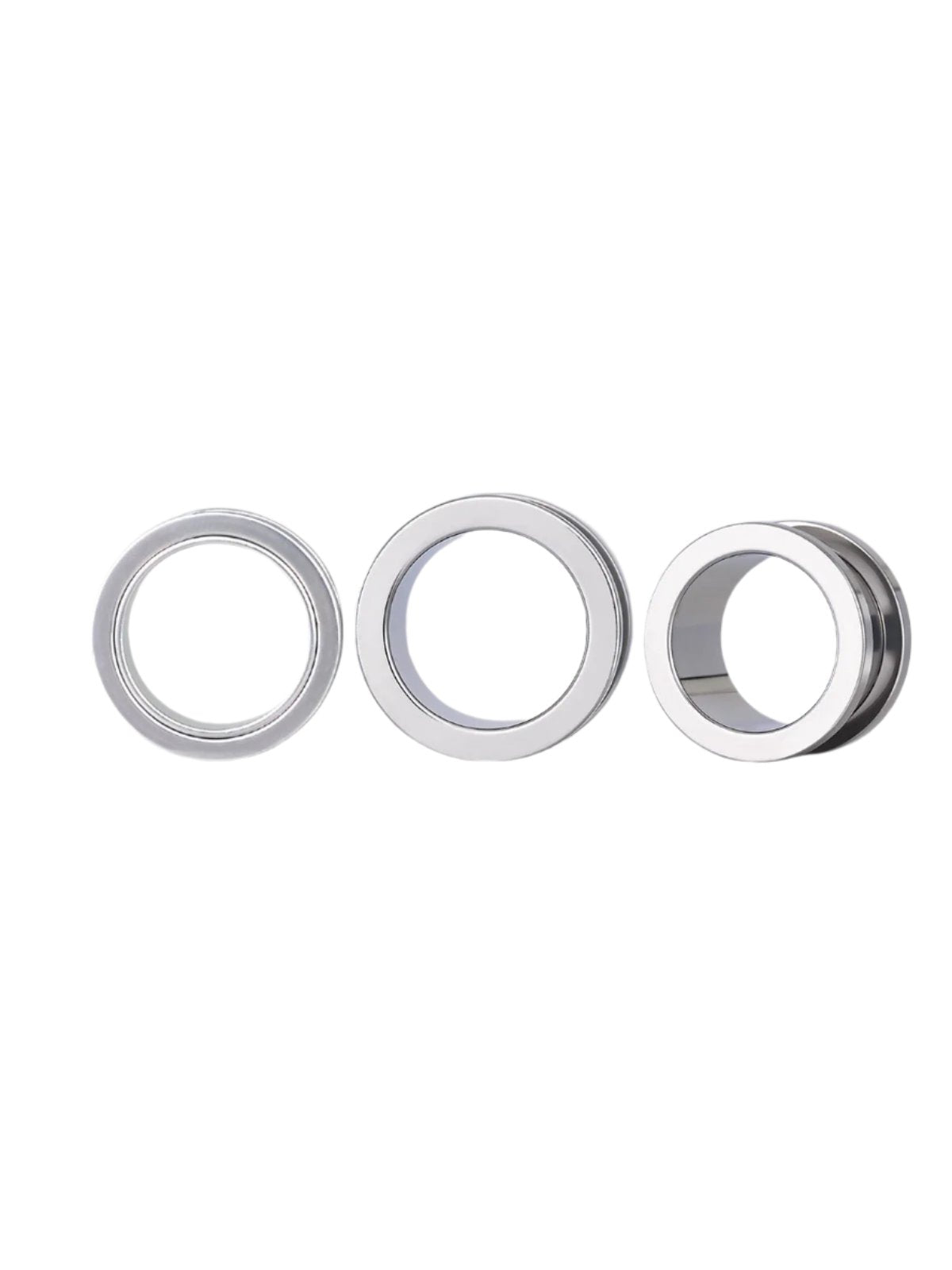 Flat-Flared Threaded Ear Tunnels Petite & Large Size