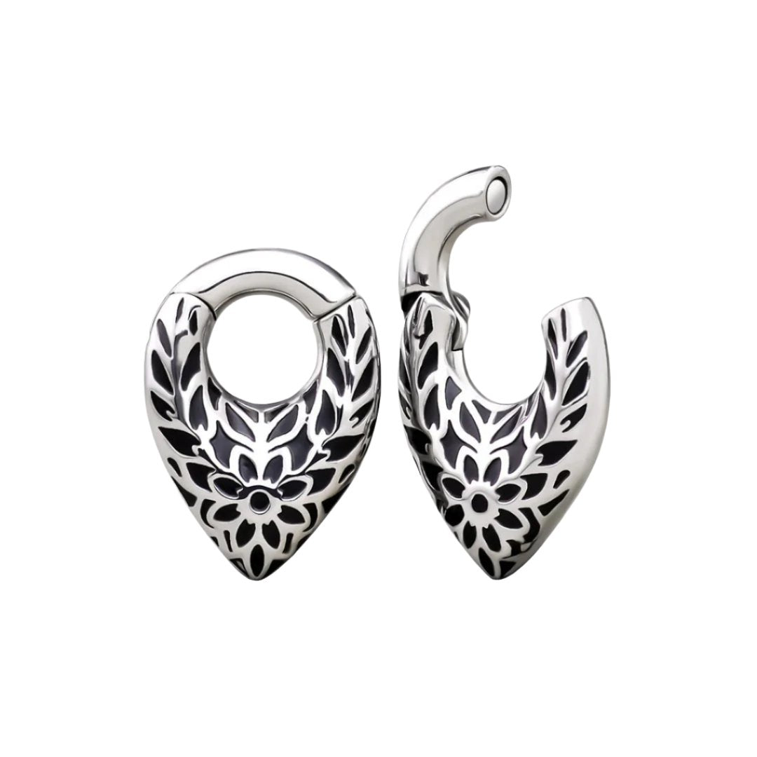 PunkPlugs Floral Blossom Magnet Ear Weights and Hangers
