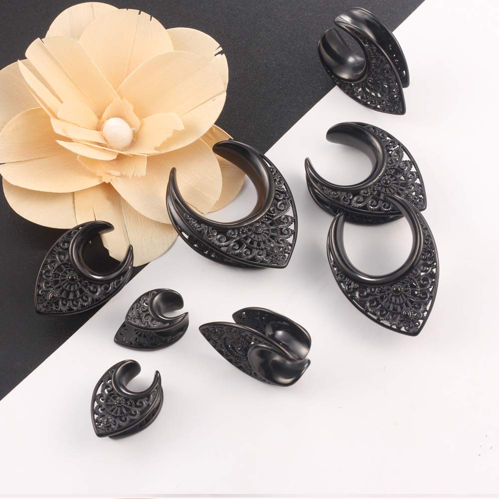 Floral Steel Ear Saddles - PunkPlugs