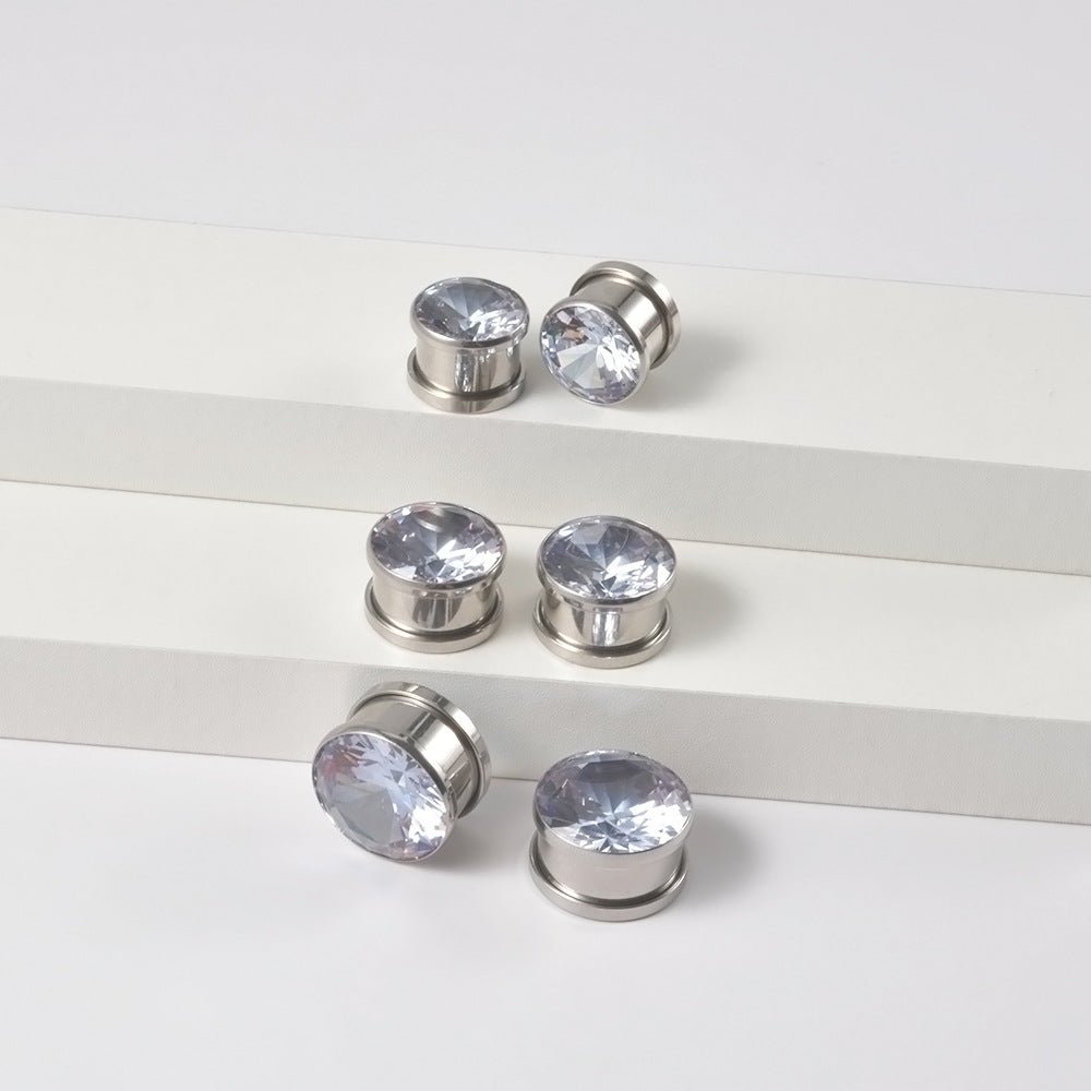 PunkPlugs Gem Stone Dazzling Ear Gauges Plugs