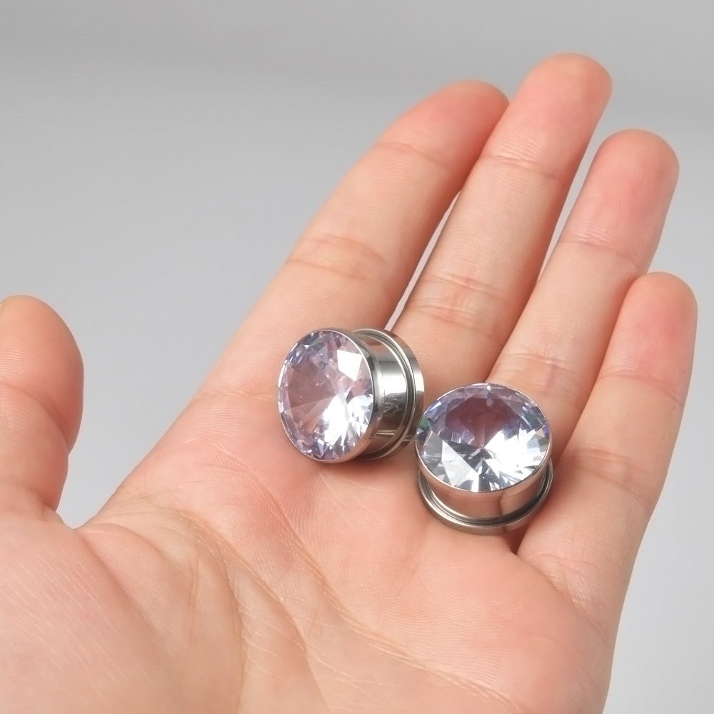PunkPlugs Gem Stone Dazzling Ear Gauges Plugs