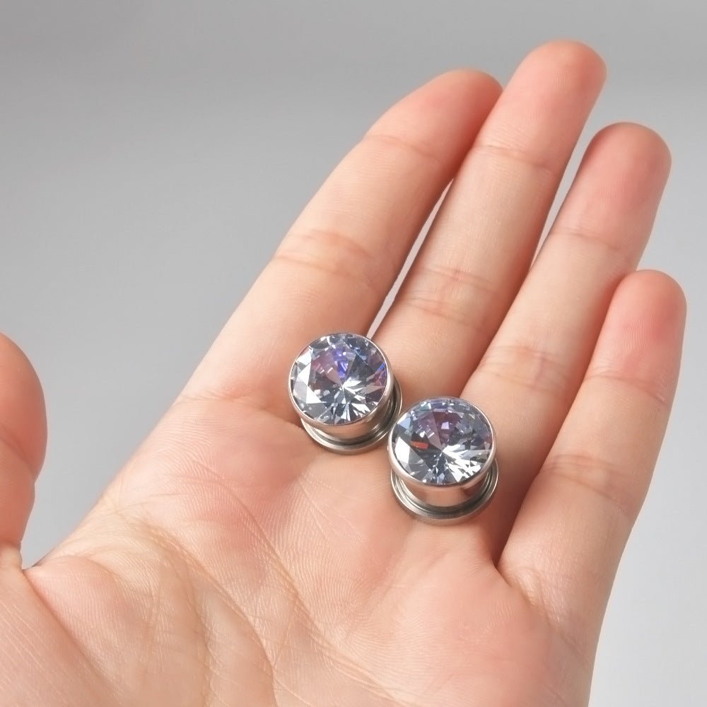 PunkPlugs Gem Stone Dazzling Ear Gauges Plugs