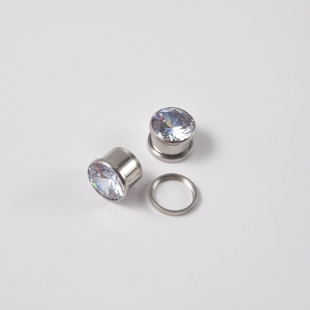 PunkPlugs Gem Stone Dazzling Ear Gauges Plugs