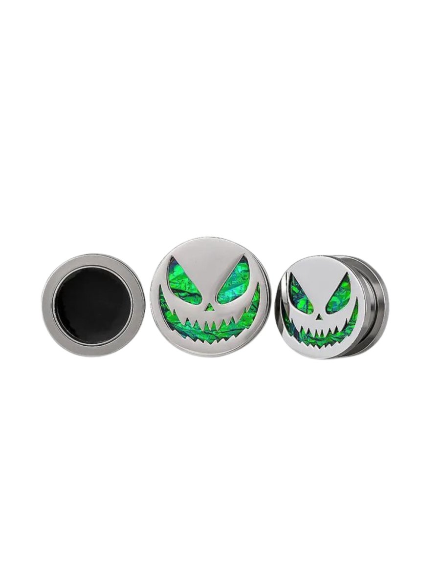 PunkPlugs Halloween Pumpkin Ear Gauges Plugs