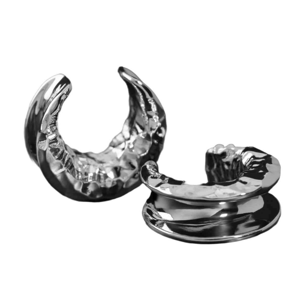 PunkPlugs Hammered Crescent Copper Ear Saddles 8-25mm