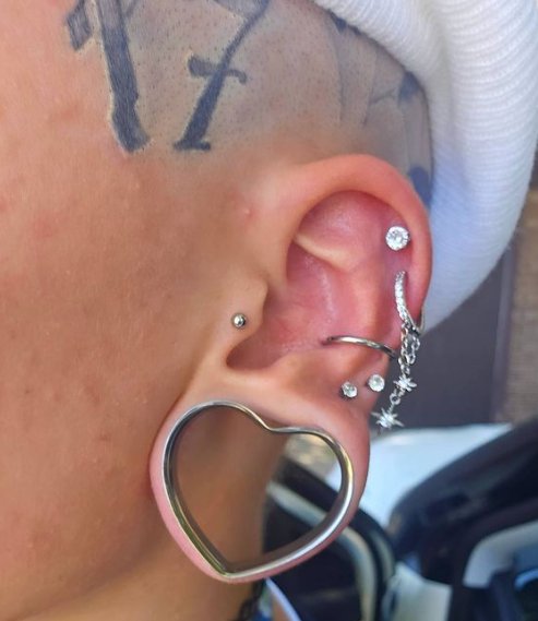 PunkPlugs Heart Shape Ear Tunnels