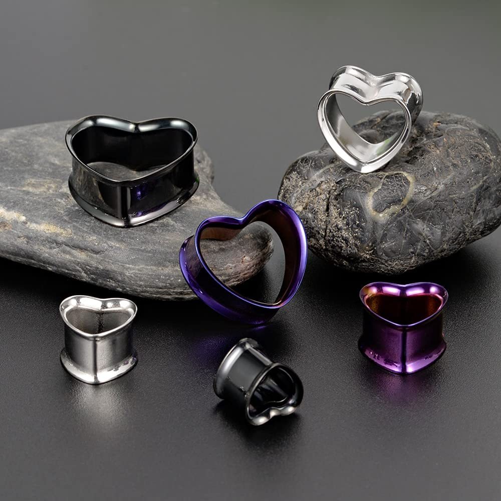 PunkPlugs Heart Shape Ear Tunnels