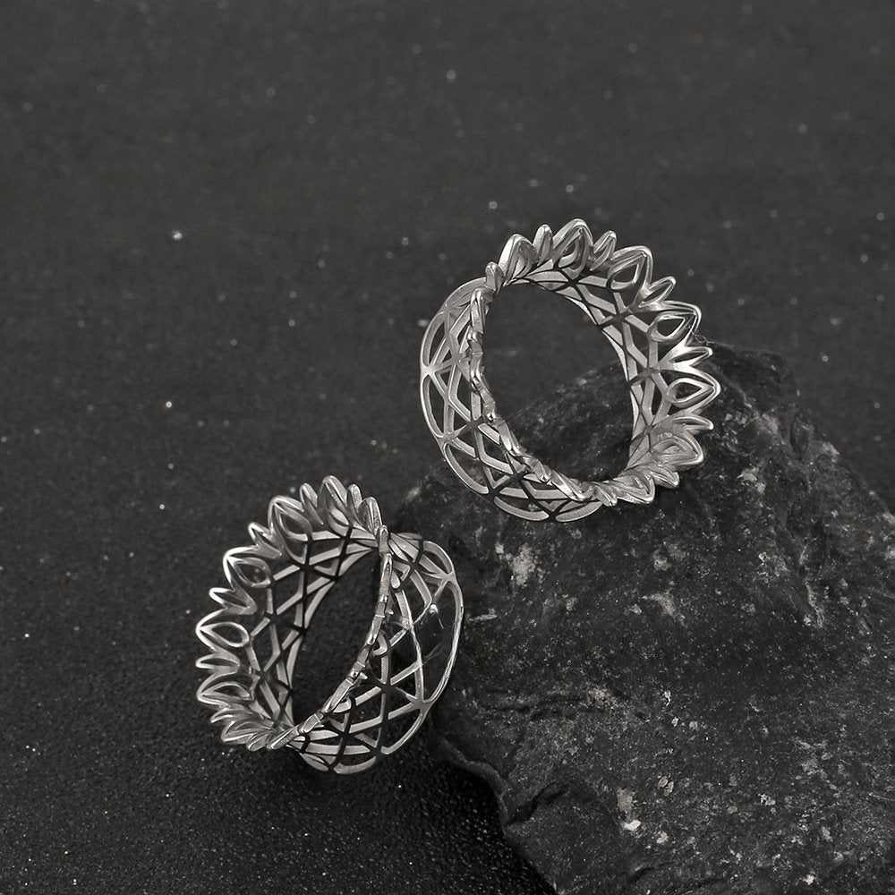 PunkPlugs Floral Hollow Ear Tunnels