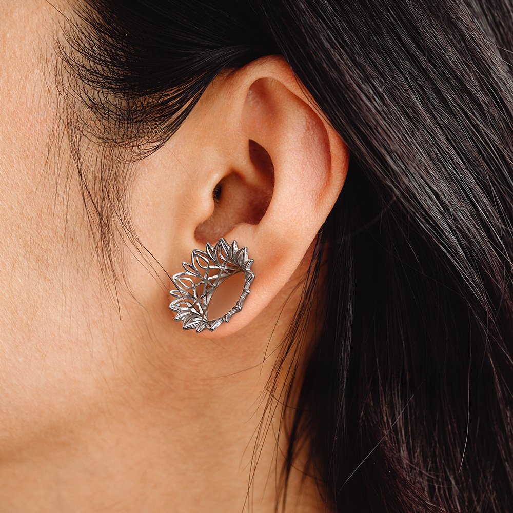 PunkPlugs Floral Hollow Ear Tunnels