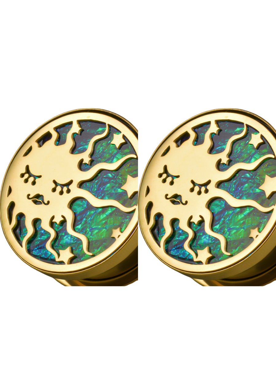 PunkPlugs Moon & Sun Ear Gauges Plugs
