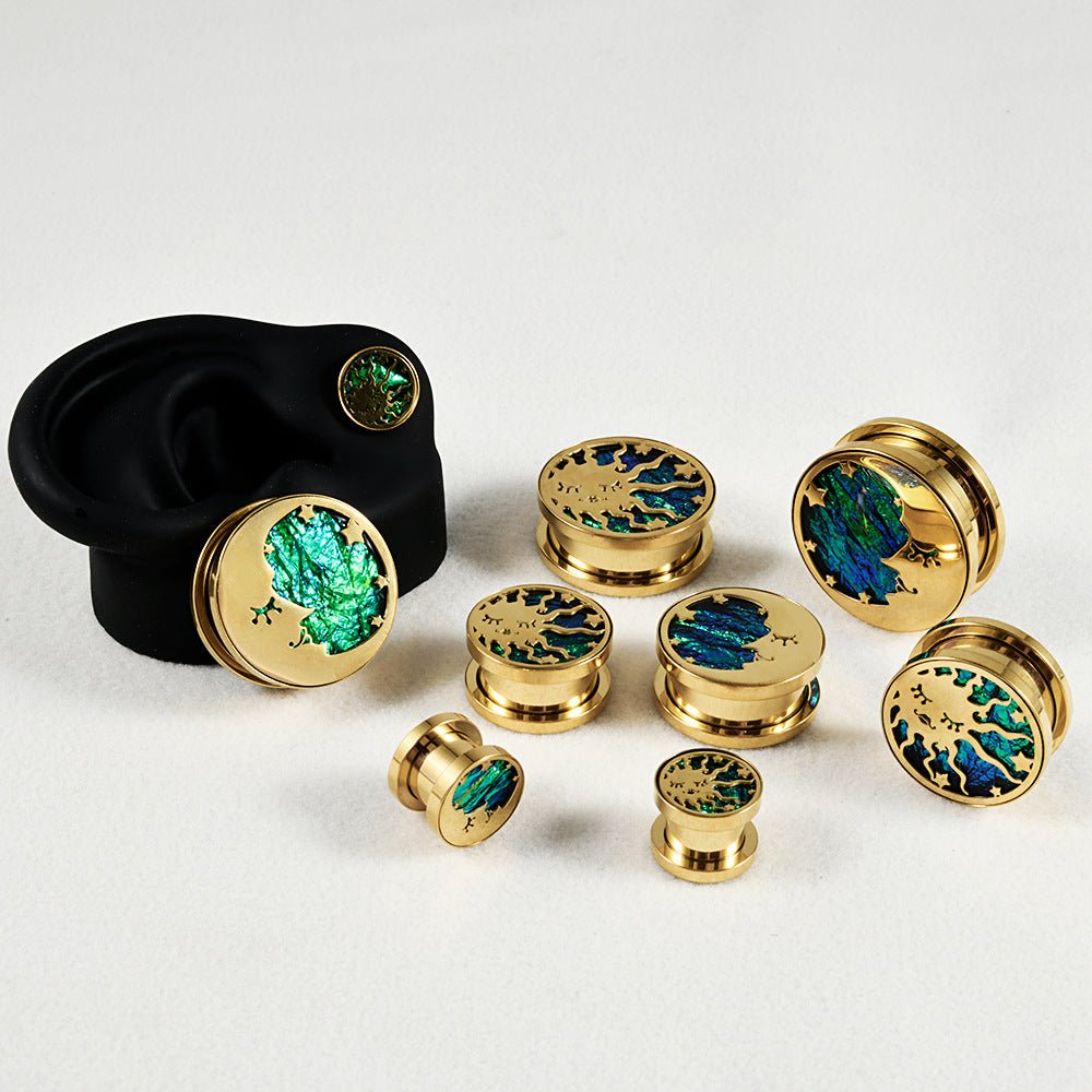 PunkPlugs Moon & Sun Ear Gauges Plugs