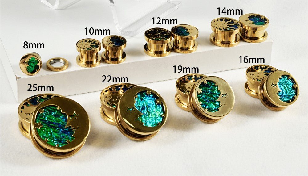 PunkPlugs Moon & Sun Ear Gauges Plugs