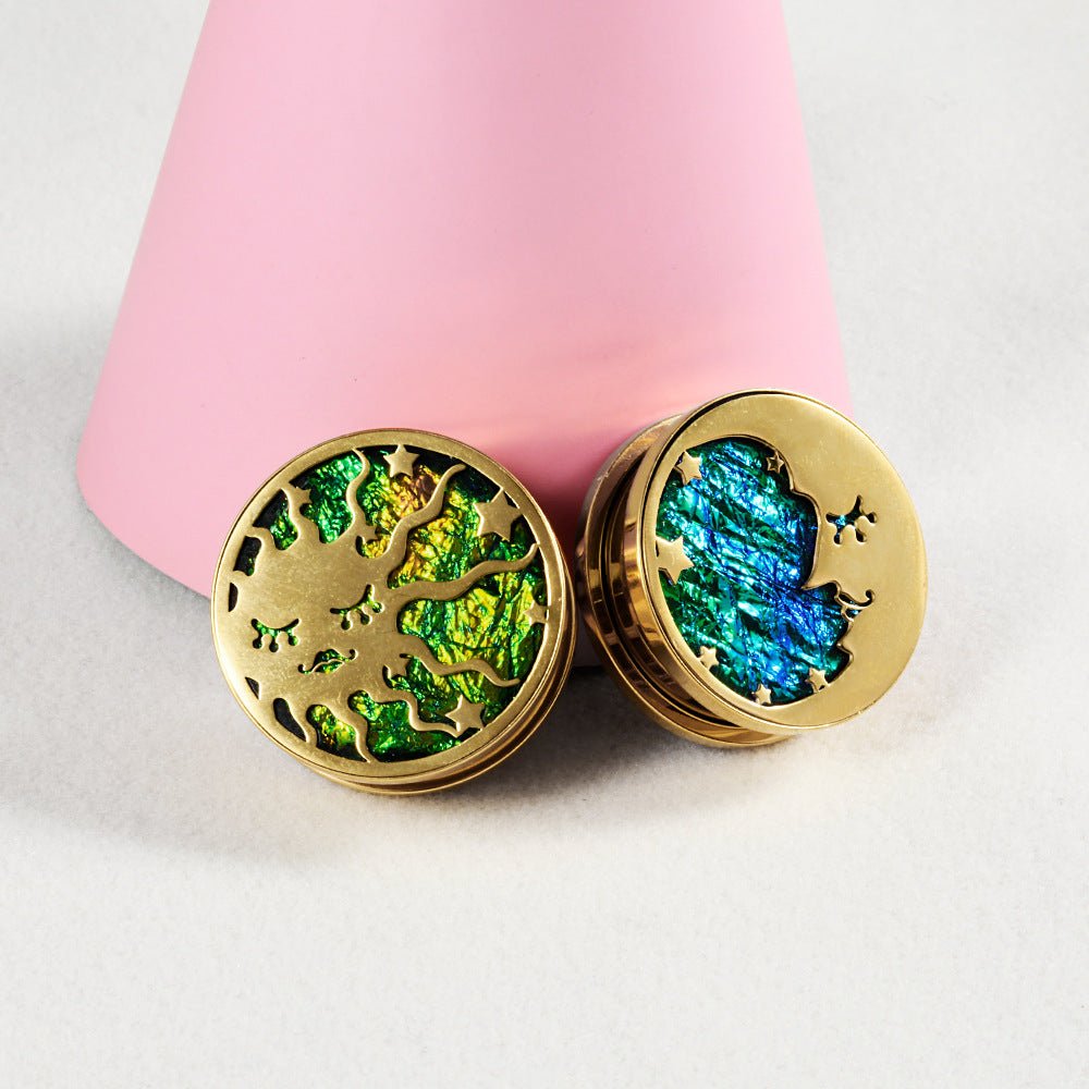 PunkPlugs Moon & Sun Ear Gauges Plugs