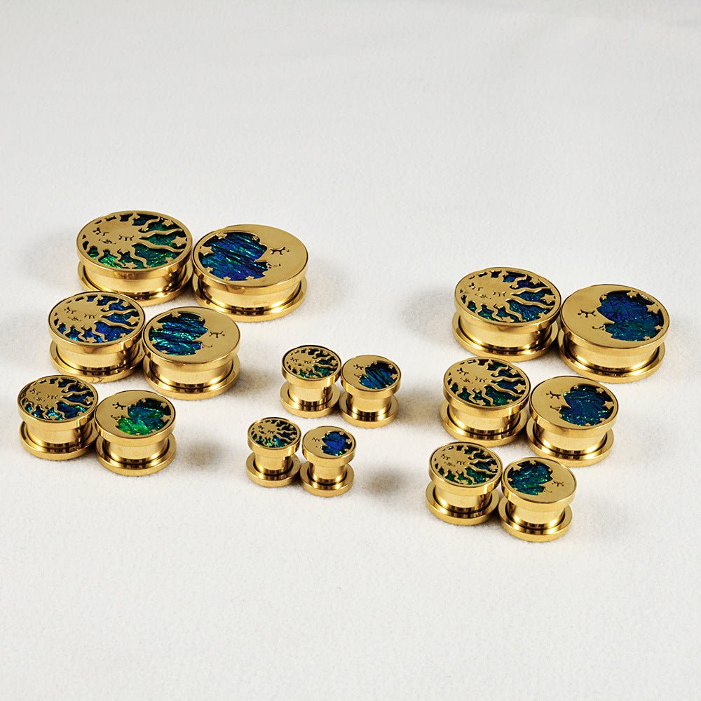 PunkPlugs Moon & Sun Ear Gauges Plugs