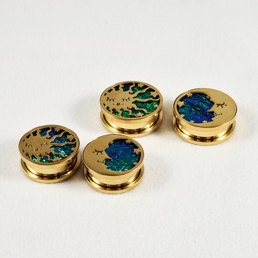 PunkPlugs Moon & Sun Ear Gauges Plugs