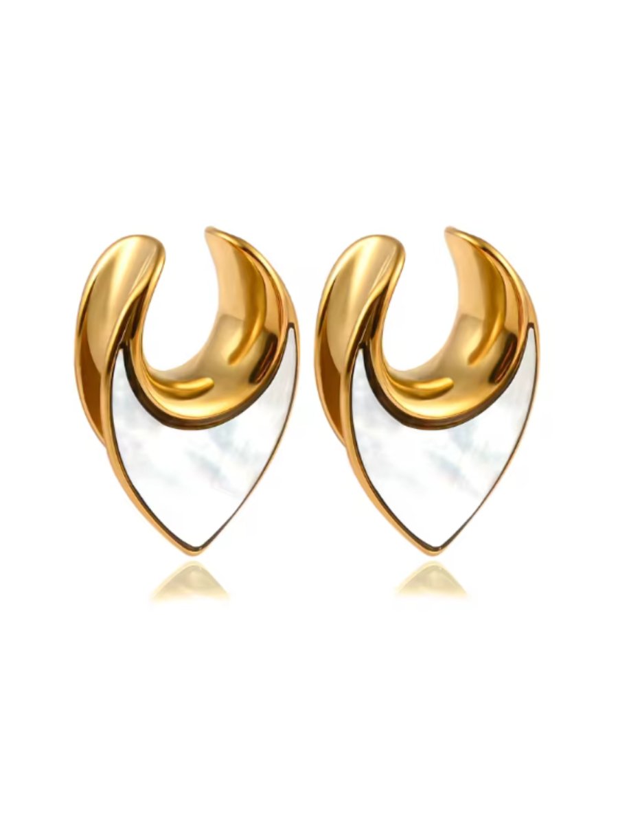 PunkPlugs Notch White Shell Inlay Ear Saddles