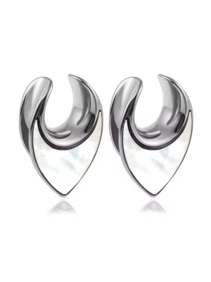 PunkPlugs Notch White Shell Inlay Ear Saddles