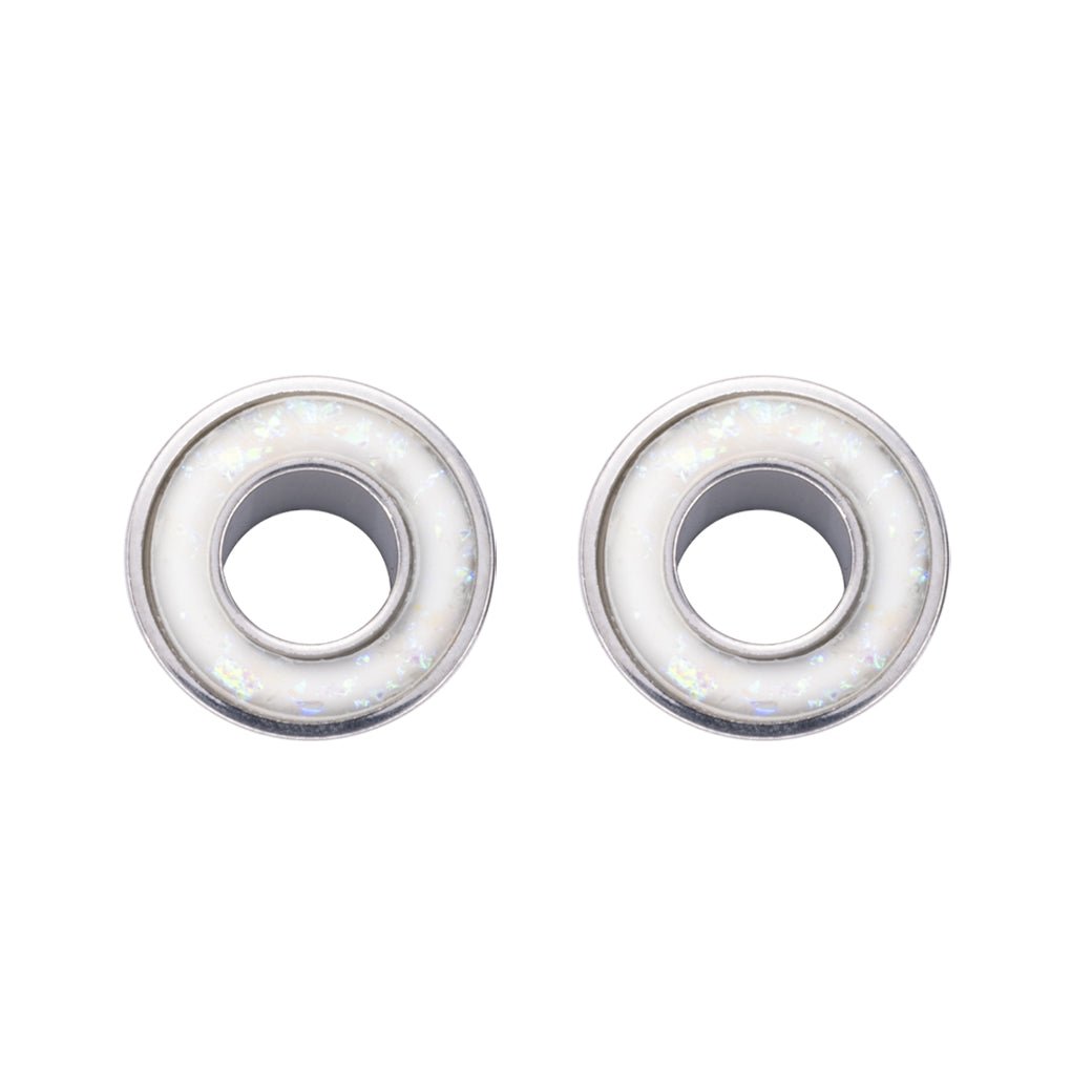 PunkPlugs Opal Flake Threaded Ear Tunnels