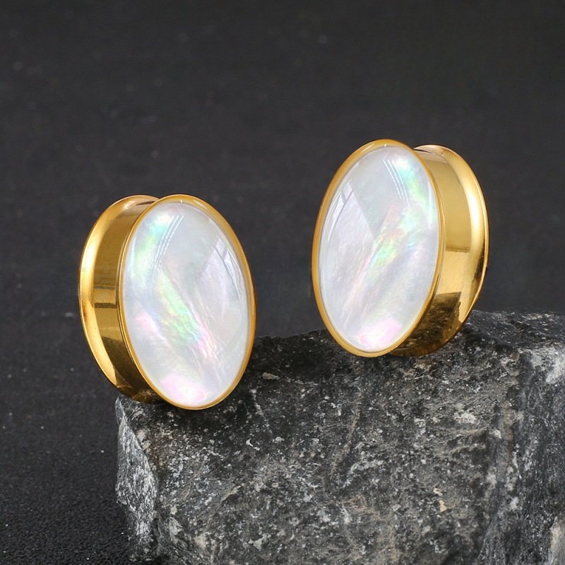 PunkPlugs Pearl Oval Ear Plugs