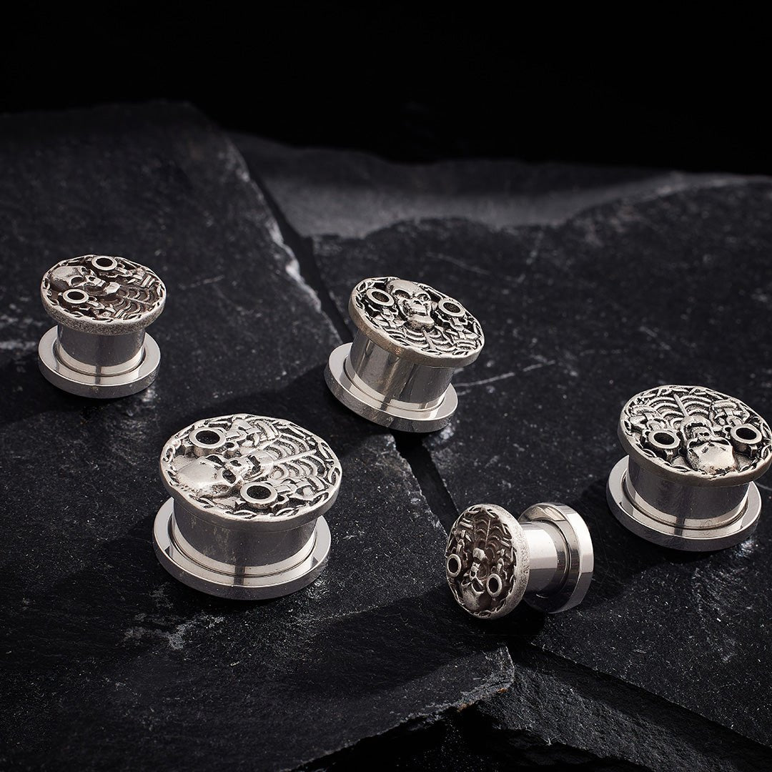 PunkPlugs Skull Halloween Ear Tunnels