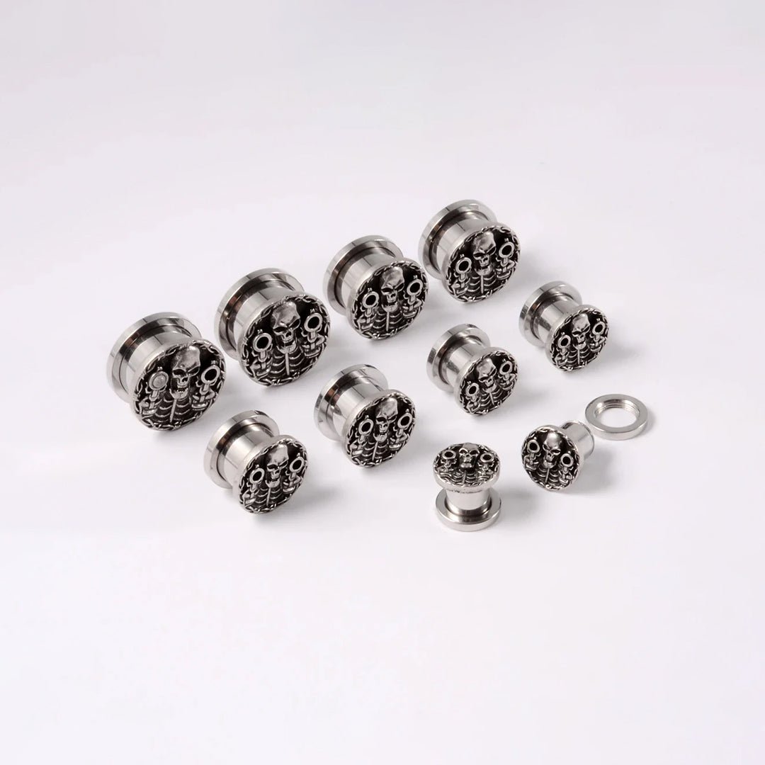 PunkPlugs Skull Halloween Ear Tunnels