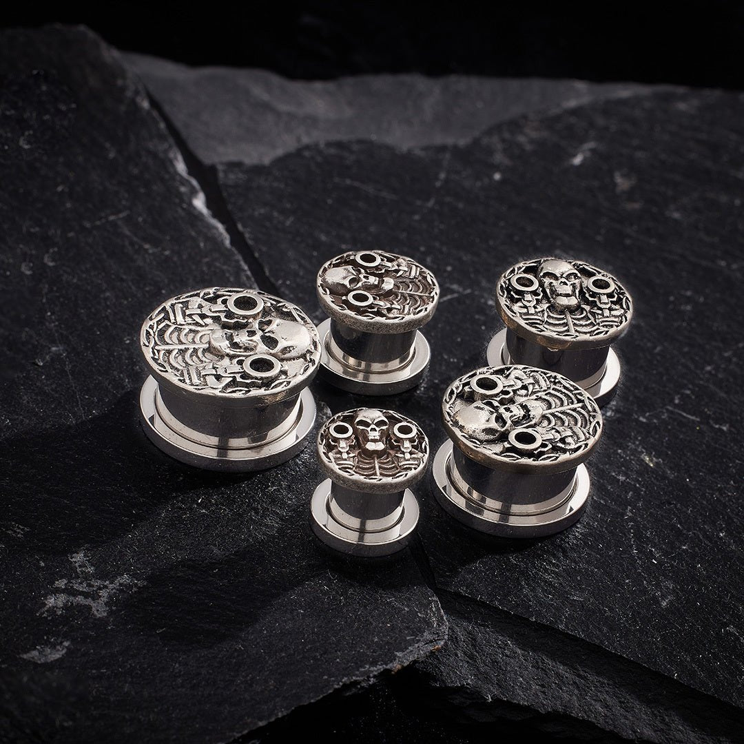 PunkPlugs Skull Halloween Ear Tunnels