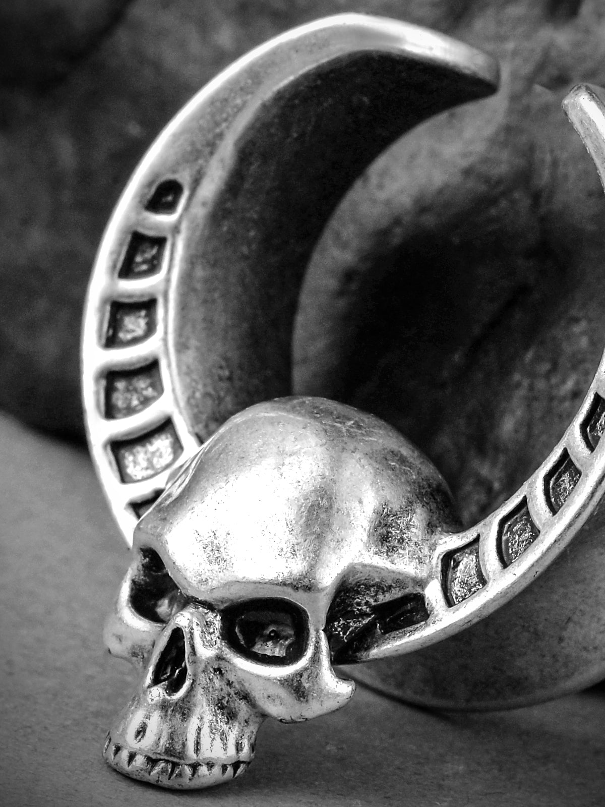 PunkPlugs Skull Head Copper Ear Saddles Tunnels