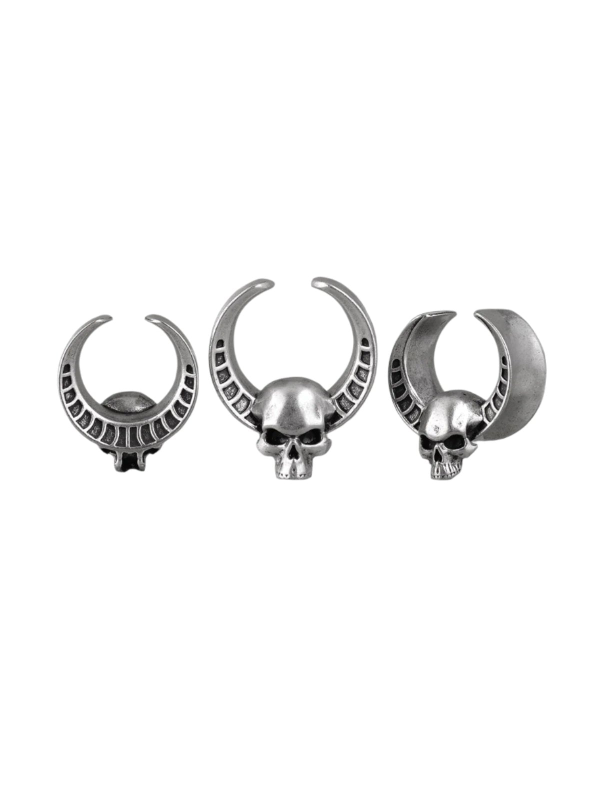 PunkPlugs Skull Head Copper Ear Saddles Tunnels