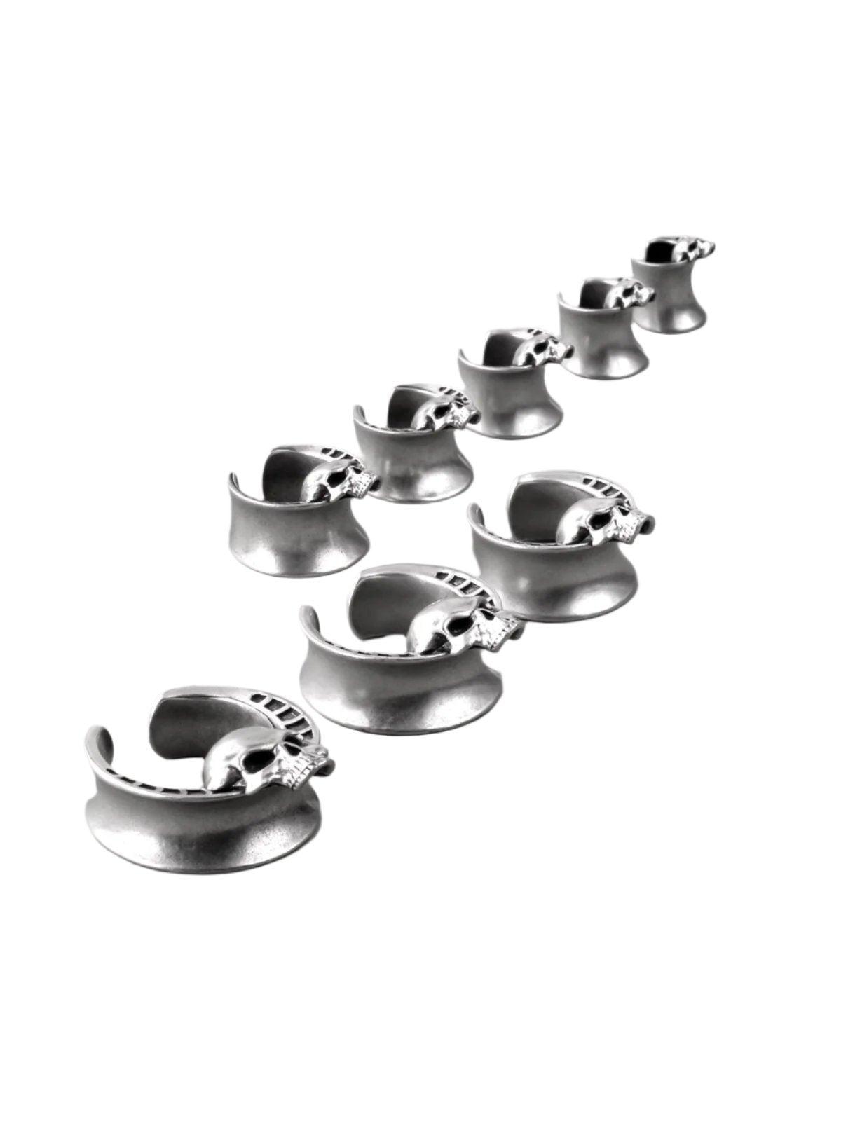 PunkPlugs Skull Head Copper Ear Saddles Tunnels